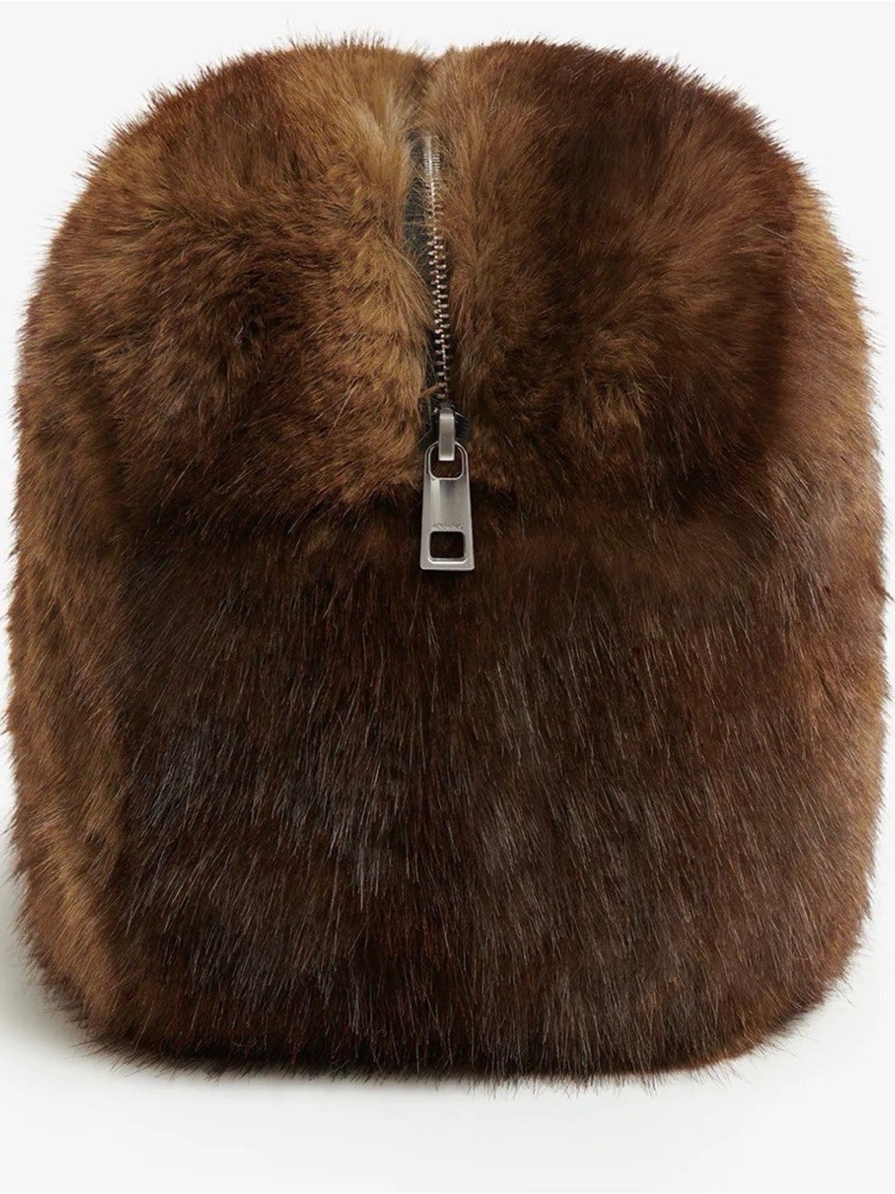 Apparis pouch Faux Mink Jumbo Noor Fur Clutch - Brown - Picture 3 of 3